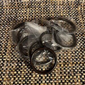 Dark Bronze Finish Curtain / Drapery Rings